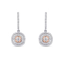 1.09 Carat Diamond Two-Toned Earring