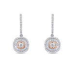 1.09 Carat Diamond Two-Toned Earring