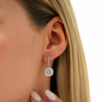1.09 Carat Diamond Two-Toned Earring