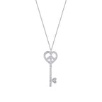 0.21 Carat Diamond Key Trend Necklace