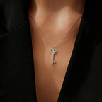0.21 Carat Diamond Key Trend Necklace
