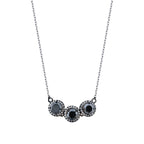 1.23 Carat Diamond Black Stone Necklace