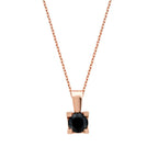 0.23 Carat Black Stone Solitaire Necklace