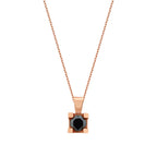 0.46 Carat Black Stone Solitaire Necklace