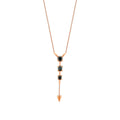 0.59 Carat Black Stone Dangle Necklace