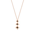 0.09 Carat Black Stone Tria Necklace