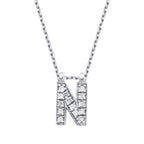 0.07 Carat Diamond N Letter Necklace