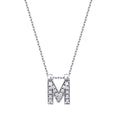 0.08 Carat Diamond M Letter Necklace