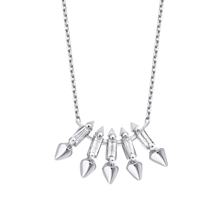 0.10 Carat Diamond Baguette Trend Necklace
