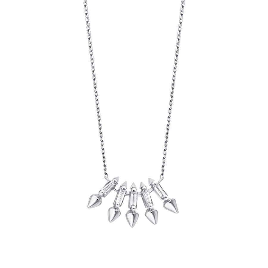 0.10 Carat Diamond Baguette Trend Necklace