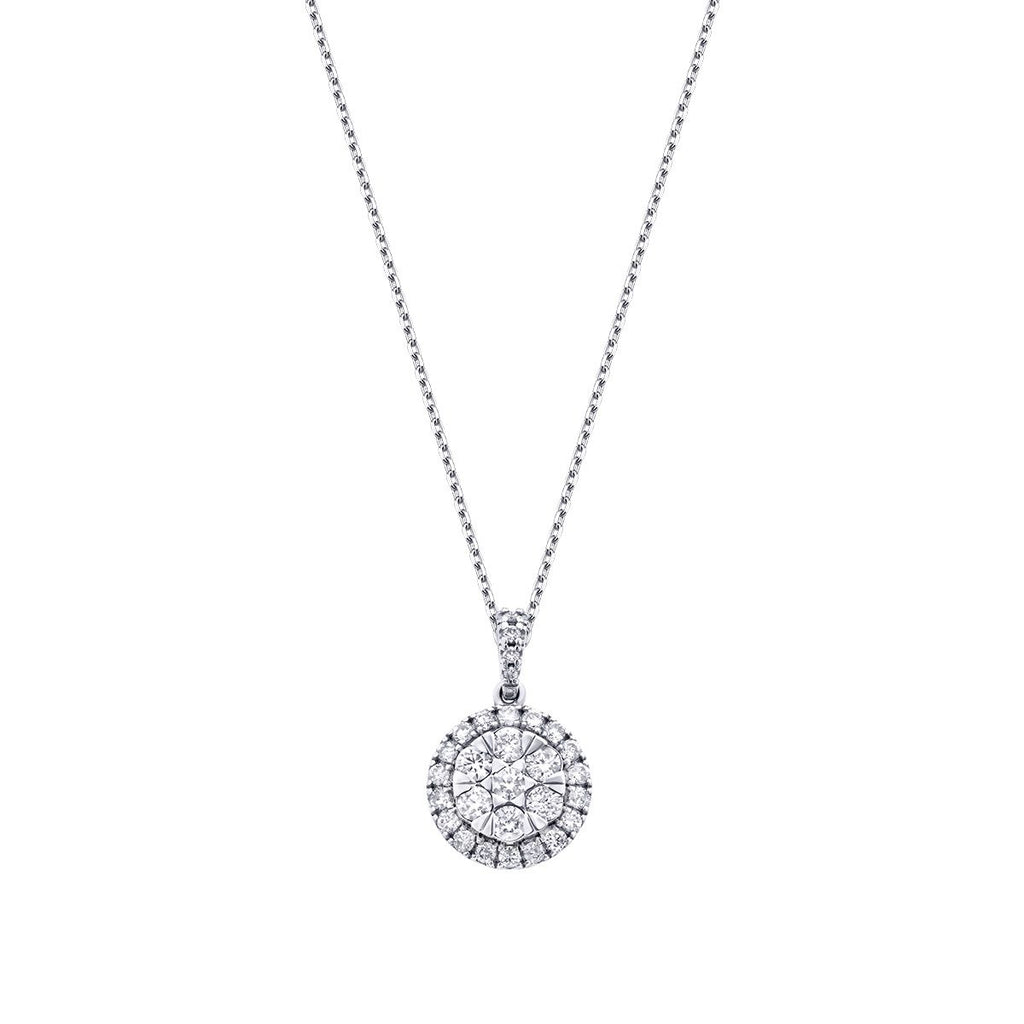 0.63 Carat Diamond Round Stone Trend Necklace