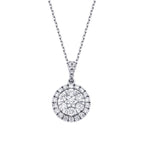 0.63 Carat Diamond Round Stone Trend Necklace