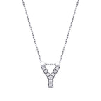 0.05 Carat Diamond Y Letter Necklace