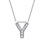 0.05 Carat Diamond Y Letter Necklace