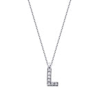 0.05 Carat Diamond L Letter Necklace