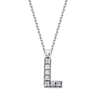 0.05 Carat Diamond L Letter Necklace