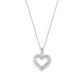 0.25 Carat Diamond Round Heart Trend Necklace