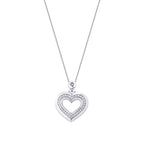 0.25 Carat Diamond Round Heart Trend Necklace