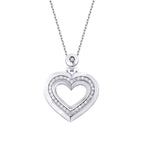 0.25 Carat Diamond Round Heart Trend Necklace