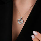 0.25 Carat Diamond Round Heart Trend Necklace