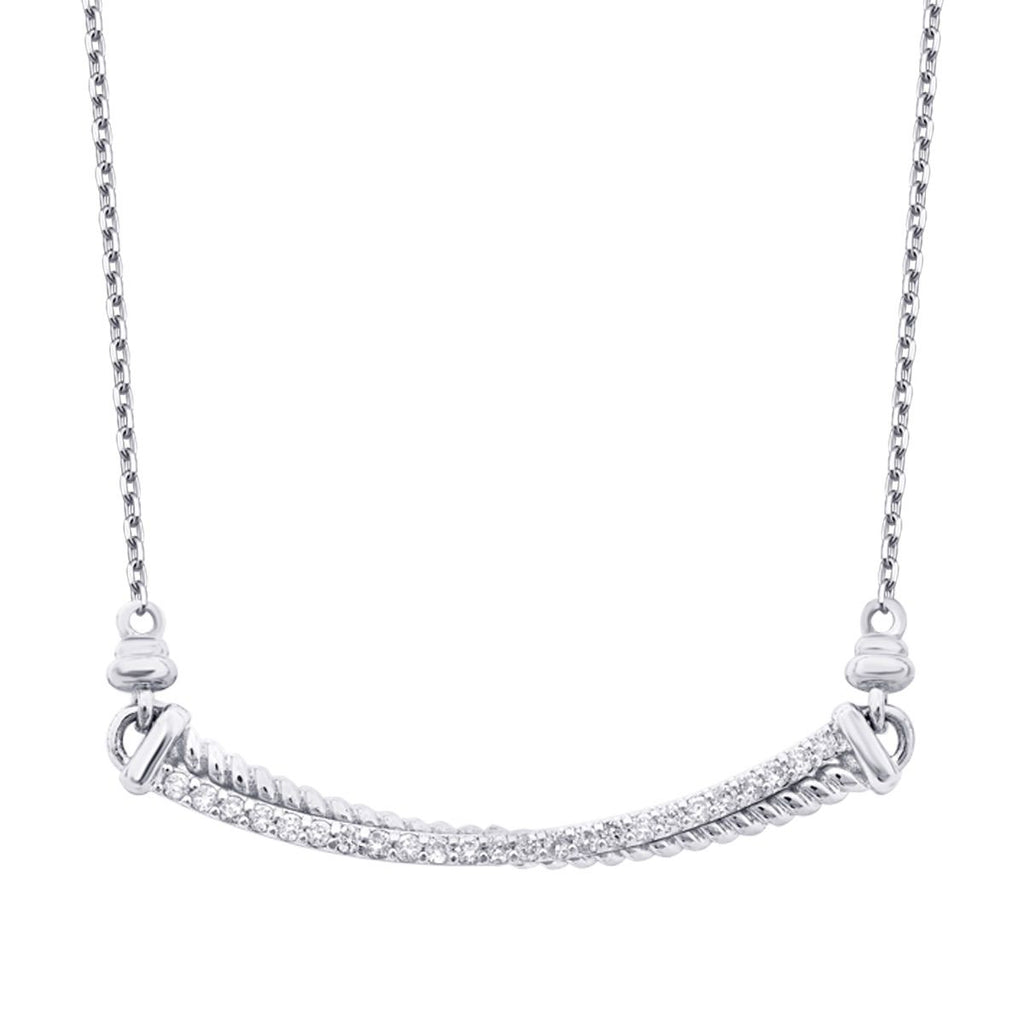 0.18 Carat Diamond Round Trend Necklace