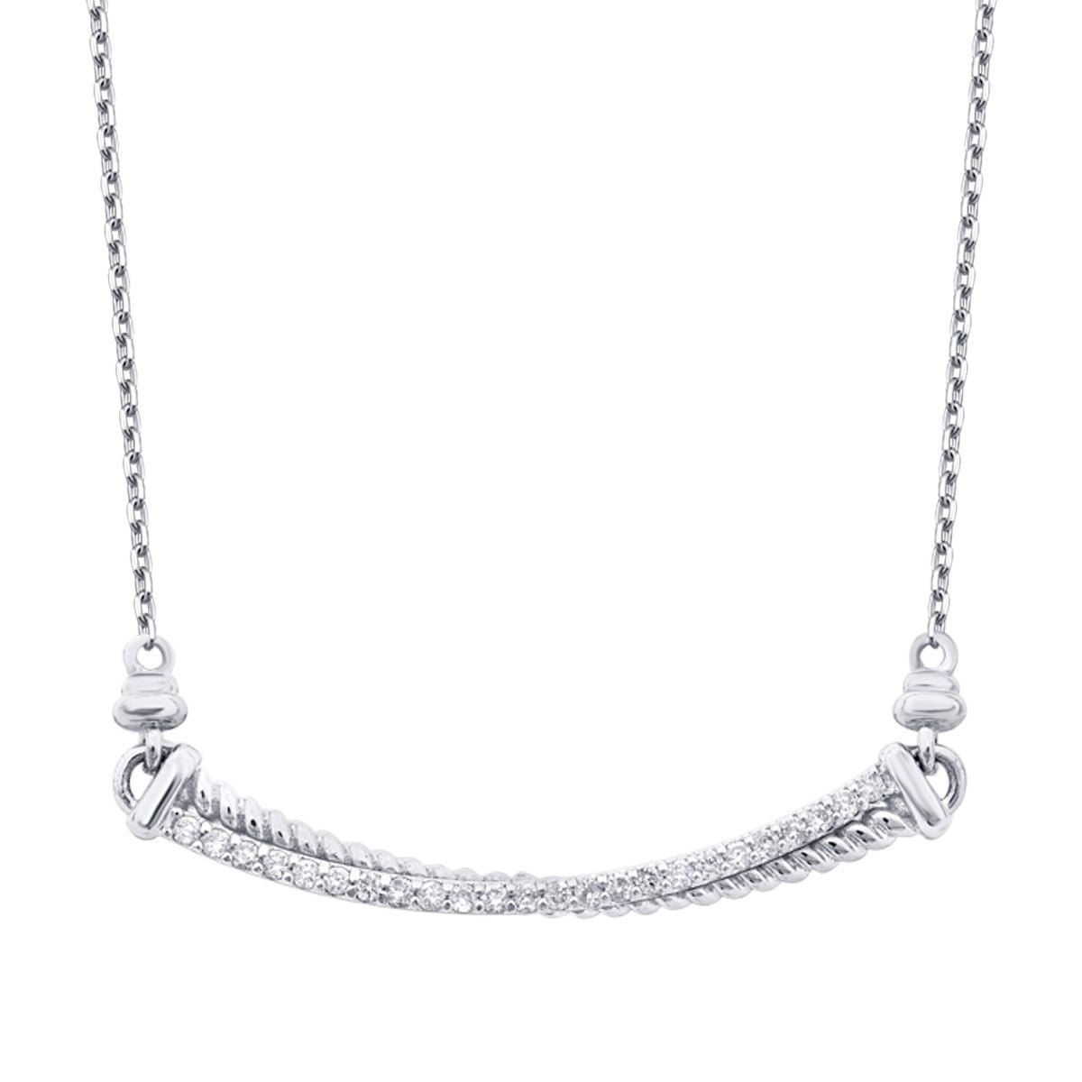 0.18 Carat Diamond Round Trend Necklace