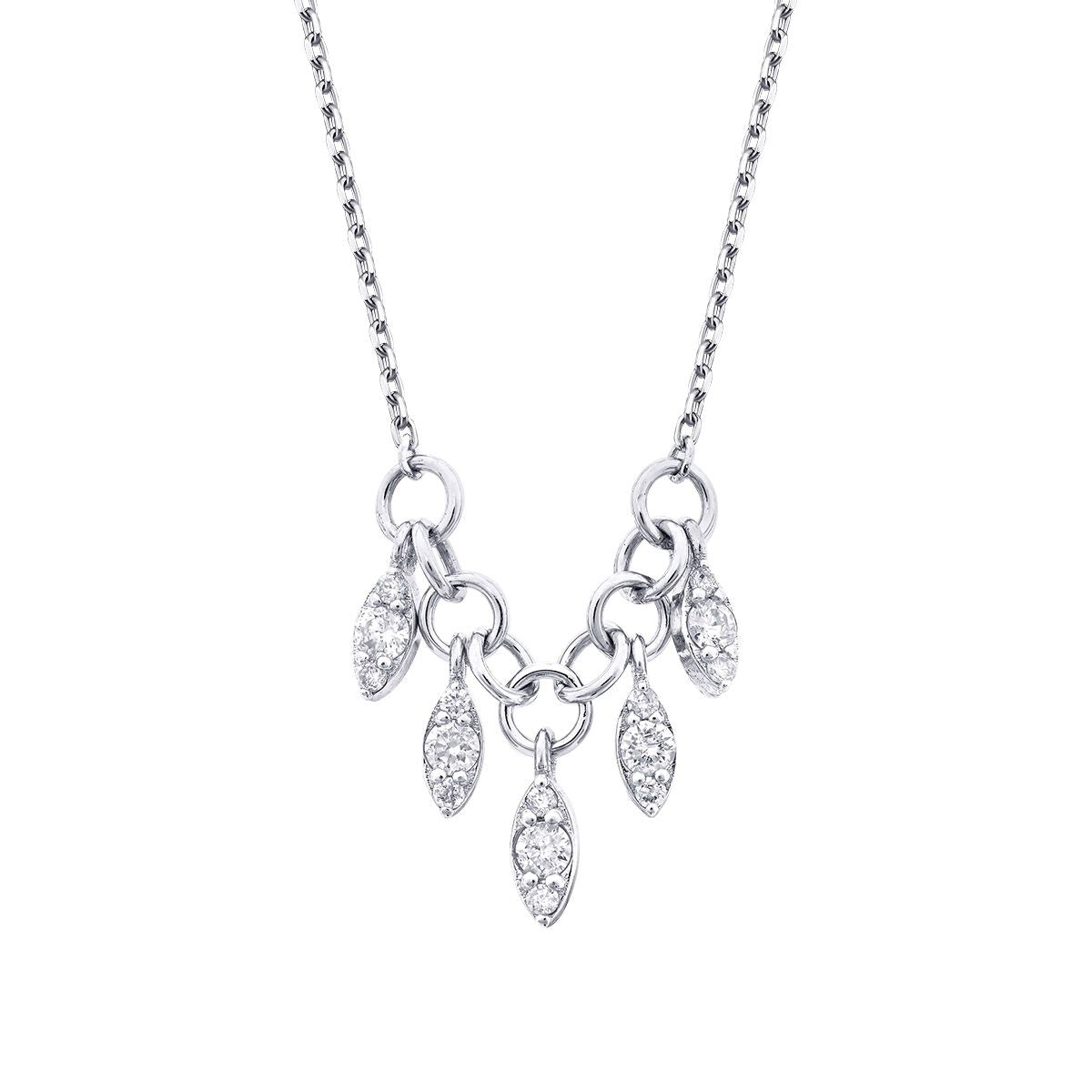 0.15 Carat Diamond Round Trend Necklace