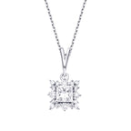 0.48 Carat Diamond Square Necklace
