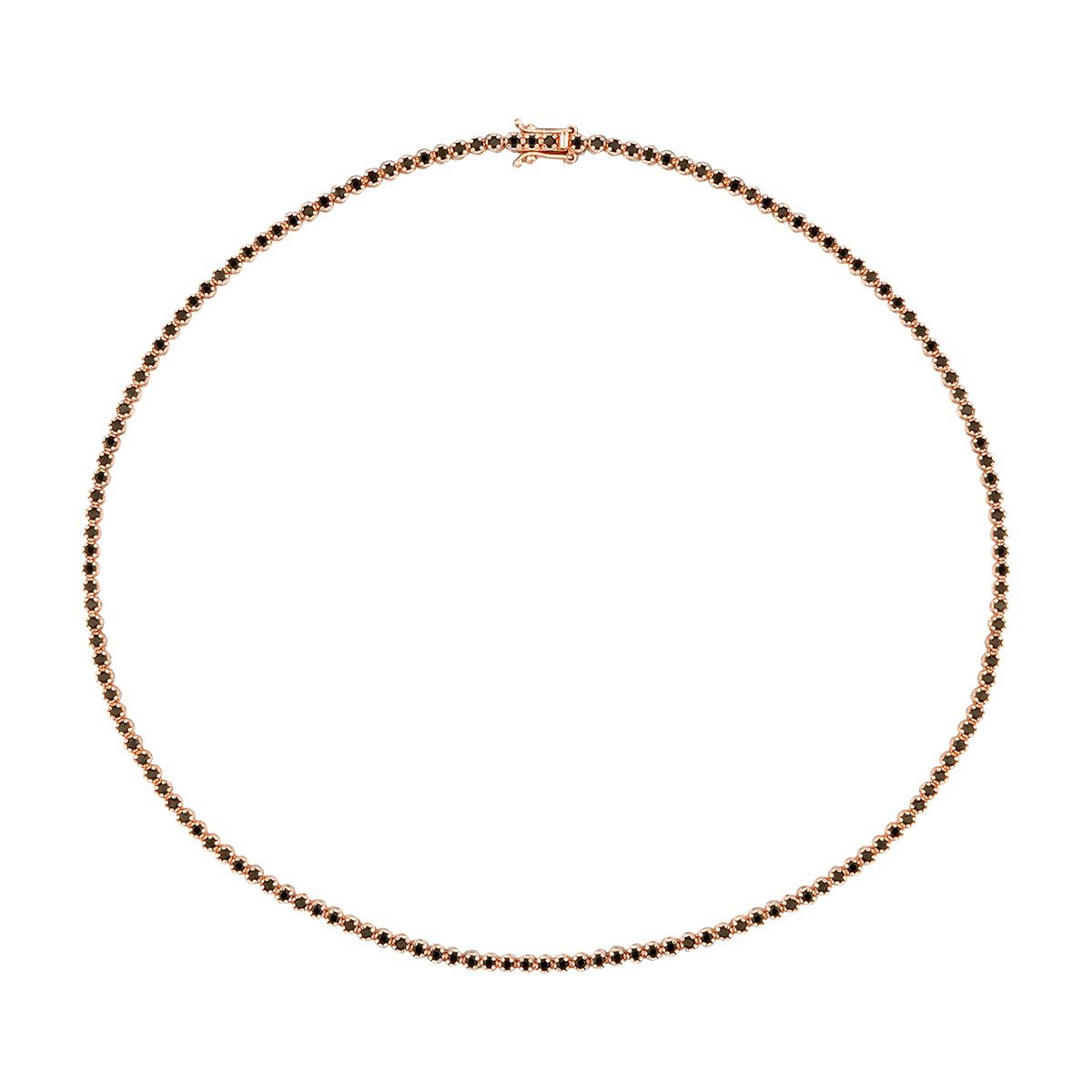 5.71 Carat Black Stone Tennis Neckband