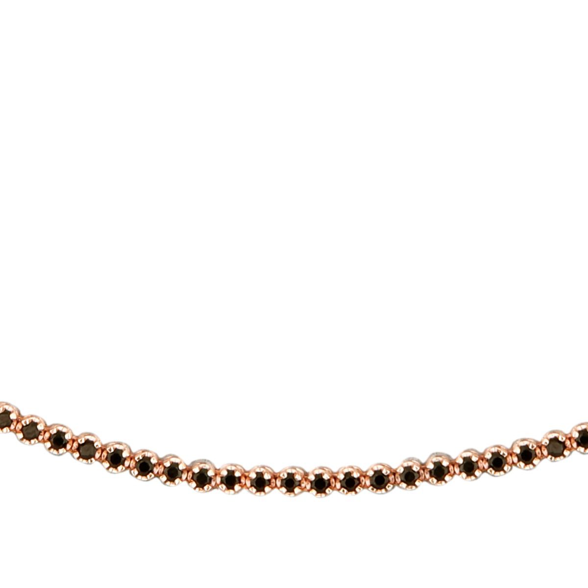 5.71 Carat Black Stone Tennis Neckband