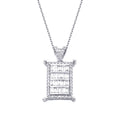 0.49 Carat Diamond Baguette Necklace