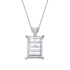 0.49 Carat Diamond Baguette Necklace