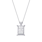 0.49 Carat Diamond Baguette Necklace