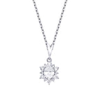 0.44 Carat Diamond Oval Necklace