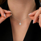 0.44 Carat Diamond Oval Necklace