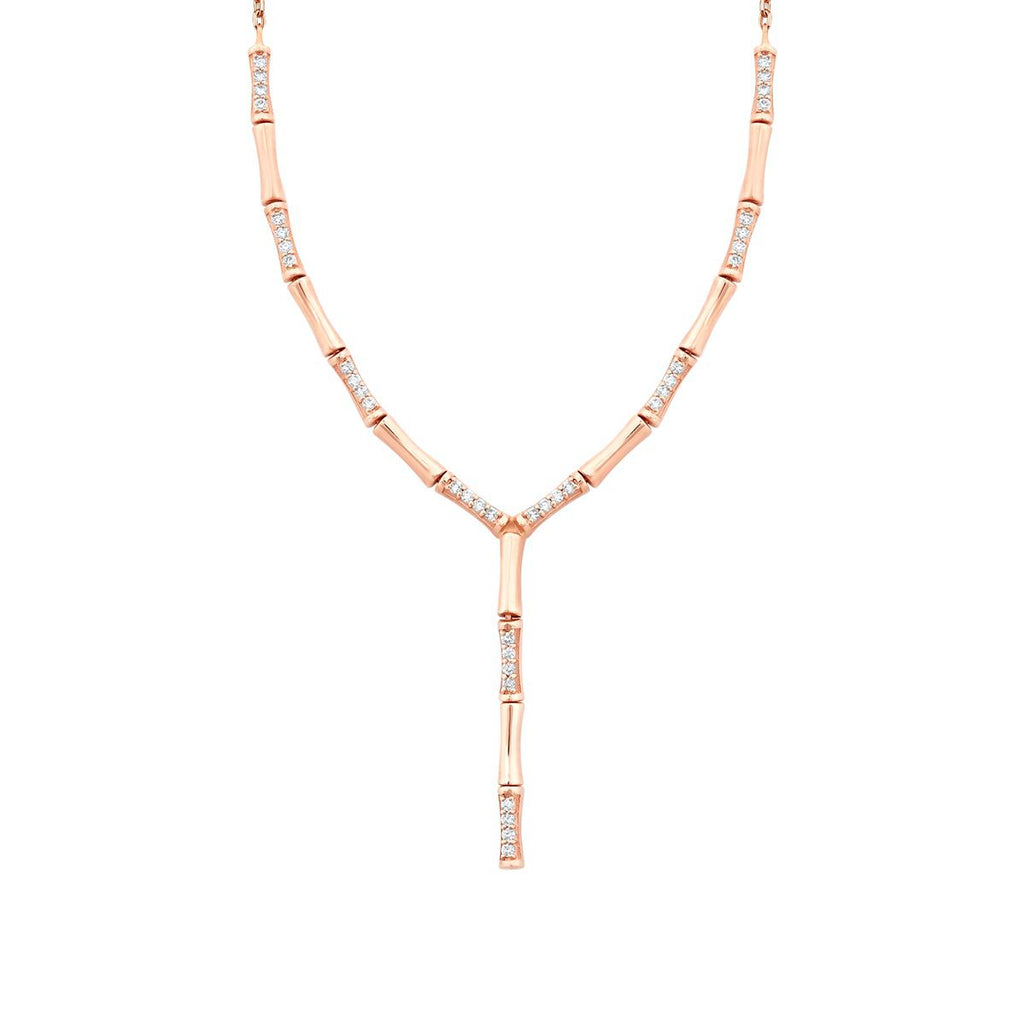 0.37 Carat Diamond Long Dangle Stone Trend Necklace