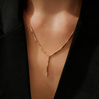 0.37 Carat Diamond Long Dangle Stone Trend Necklace