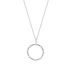 0.12 Carat Diamond Stone Round Necklace