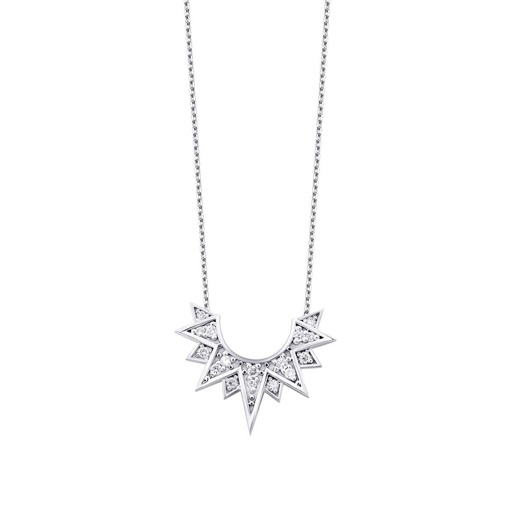 0.13 Carat Diamond Triangle Detailed Trend Necklace