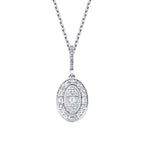 0.21 Carat Diamond Baguette Necklace