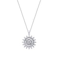 0.97 Carat Diamond Baguette Sun Necklace