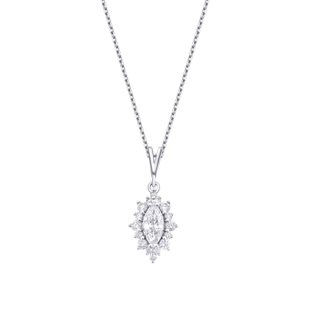 0.46 Carat Diamond Marquise Necklace