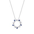 1.45 Carat Diamond Sapphire Necklace