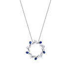1.45 Carat Diamond Sapphire Necklace