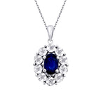 0.59 Carat Diamond Effect Sapphire Trend Necklace