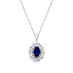 0.59 Carat Diamond Effect Sapphire Trend Necklace