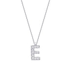 0.07 Carat Diamond E Letter Necklace