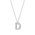 0.08 Carat Diamond D Letter Necklace