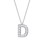 0.08 Carat Diamond D Letter Necklace