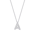 0.07 Carat Diamond A Letter Necklace